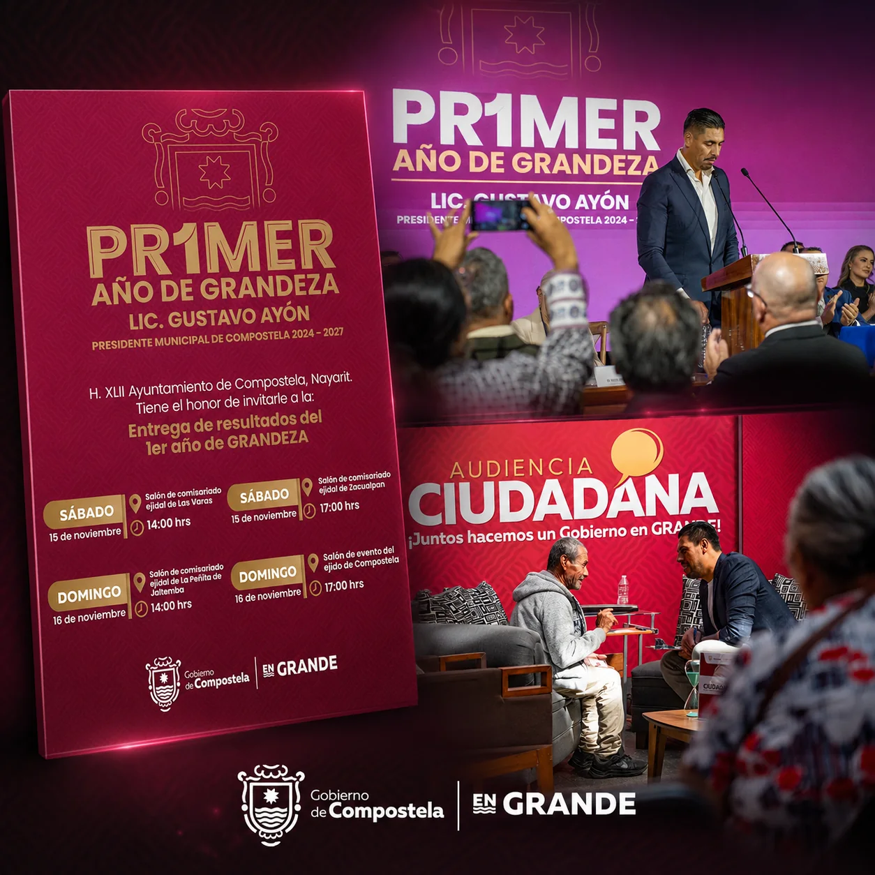 Piezas del primer informe del Gobierno de Compostela.