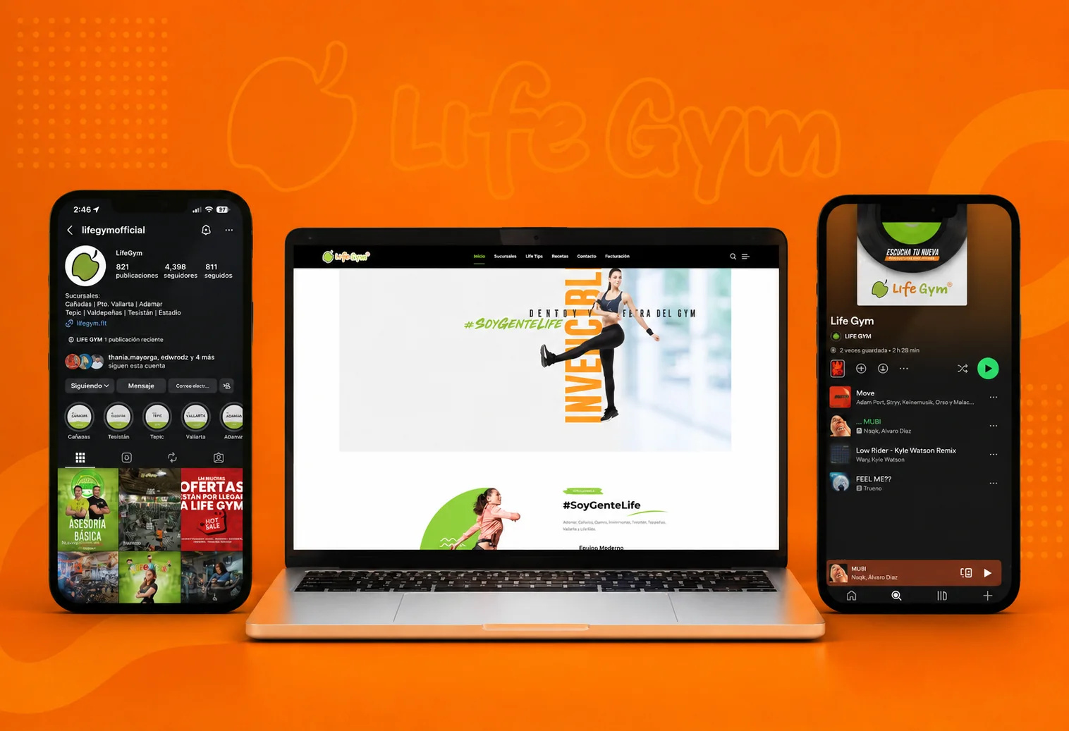 Life Gym · Dirección integral de marca