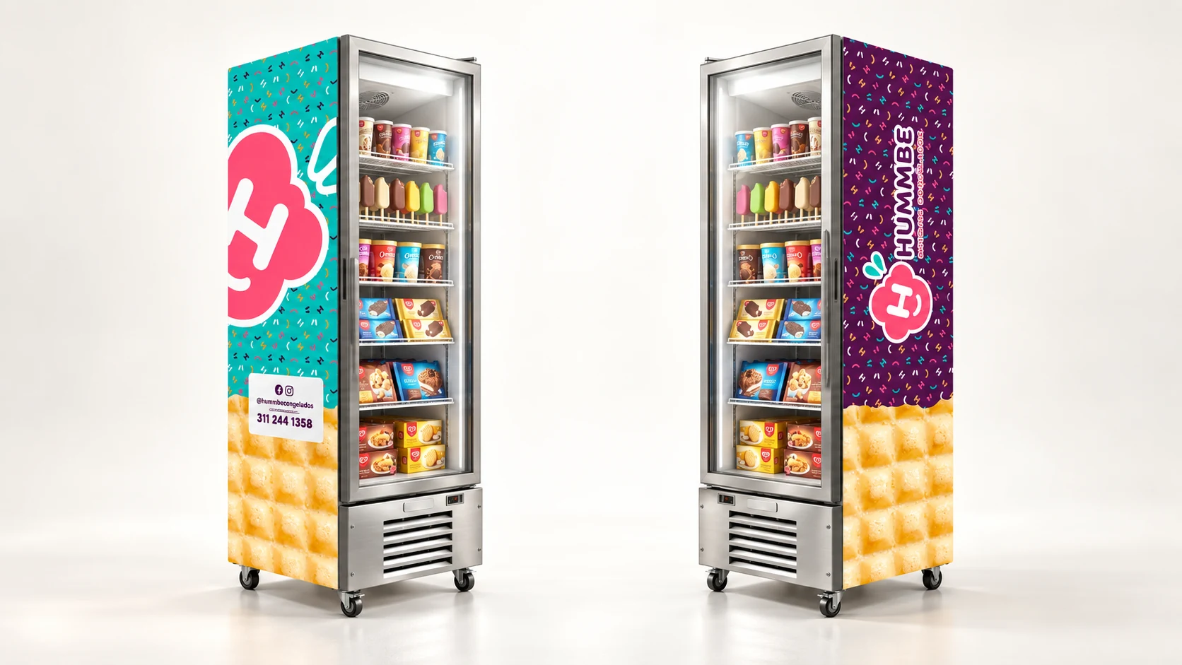 Hummbe · Punto de venta · Mockup de presentación generado con IA.
